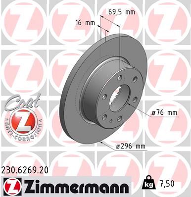 ZIMMERMANN Jarrulevy 230.6269.20