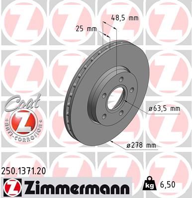 ZIMMERMANN Jarrulevy 250.1371.20