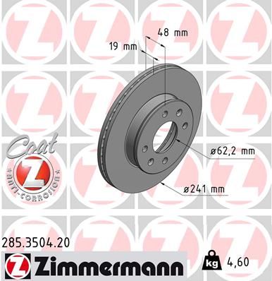 ZIMMERMANN Jarrulevy 285.3504.20