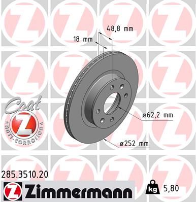 ZIMMERMANN Jarrulevy 285.3510.20