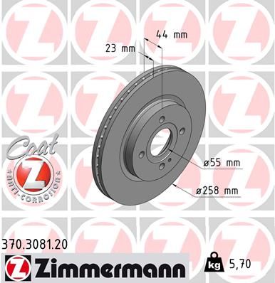 ZIMMERMANN Jarrulevy 370.3081.20