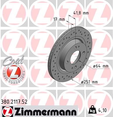 ZIMMERMANN Jarrulevy 380.2117.52