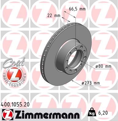 ZIMMERMANN Jarrulevy 400.1055.20