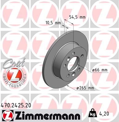 ZIMMERMANN Jarrulevy 470.2425.20