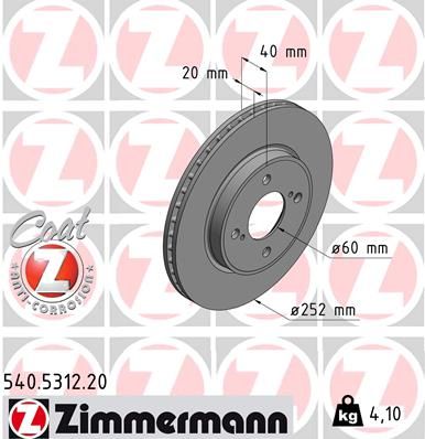 ZIMMERMANN Jarrulevy 540.5312.20