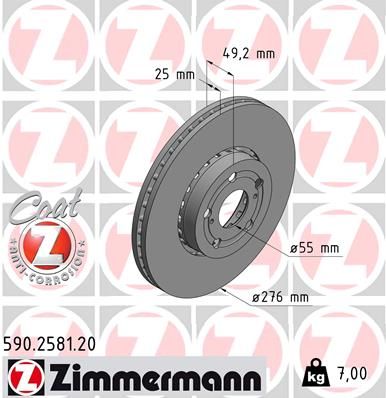 ZIMMERMANN Jarrulevy 590.2581.20