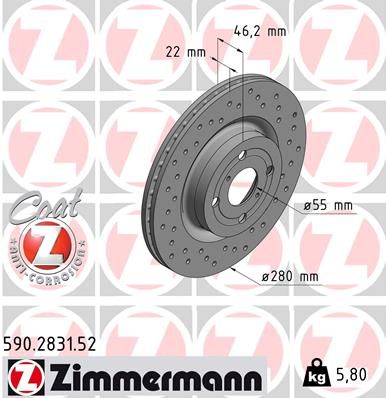 ZIMMERMANN Jarrulevy 590.2831.52