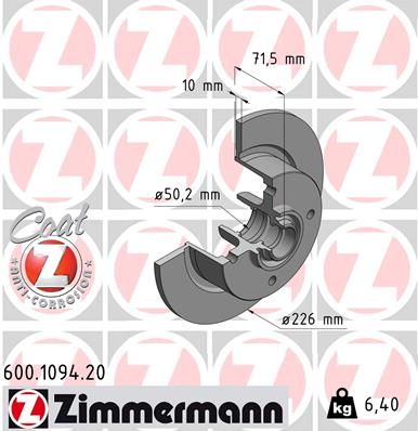 ZIMMERMANN Jarrulevy 600.1094.20