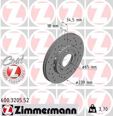 ZIMMERMANN Jarrulevy 600.3205.52