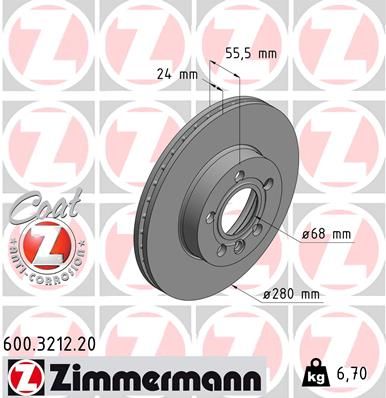 ZIMMERMANN Jarrulevy 600.3212.20